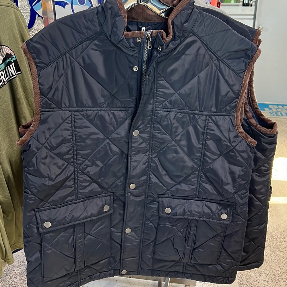Fish Hippie Browder Vest w/ fleece lining & corded trim